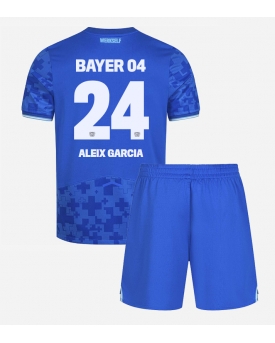 Billige Fotballdrakt Bayer Leverkusen Aleix Garcia #24 Replika Tredjedraktsett Barn 2025-26 Kortermet (med bukser)